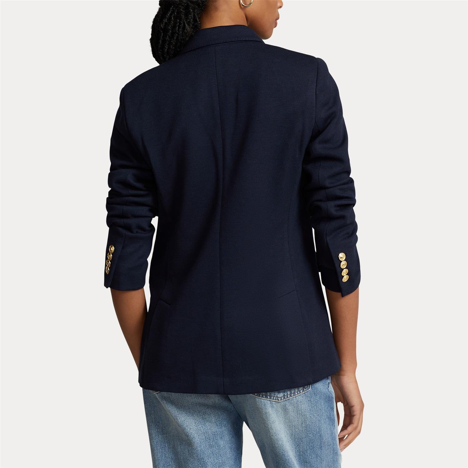 Blazer - Double-Breasted Knit Blazer Park Avenue Navy