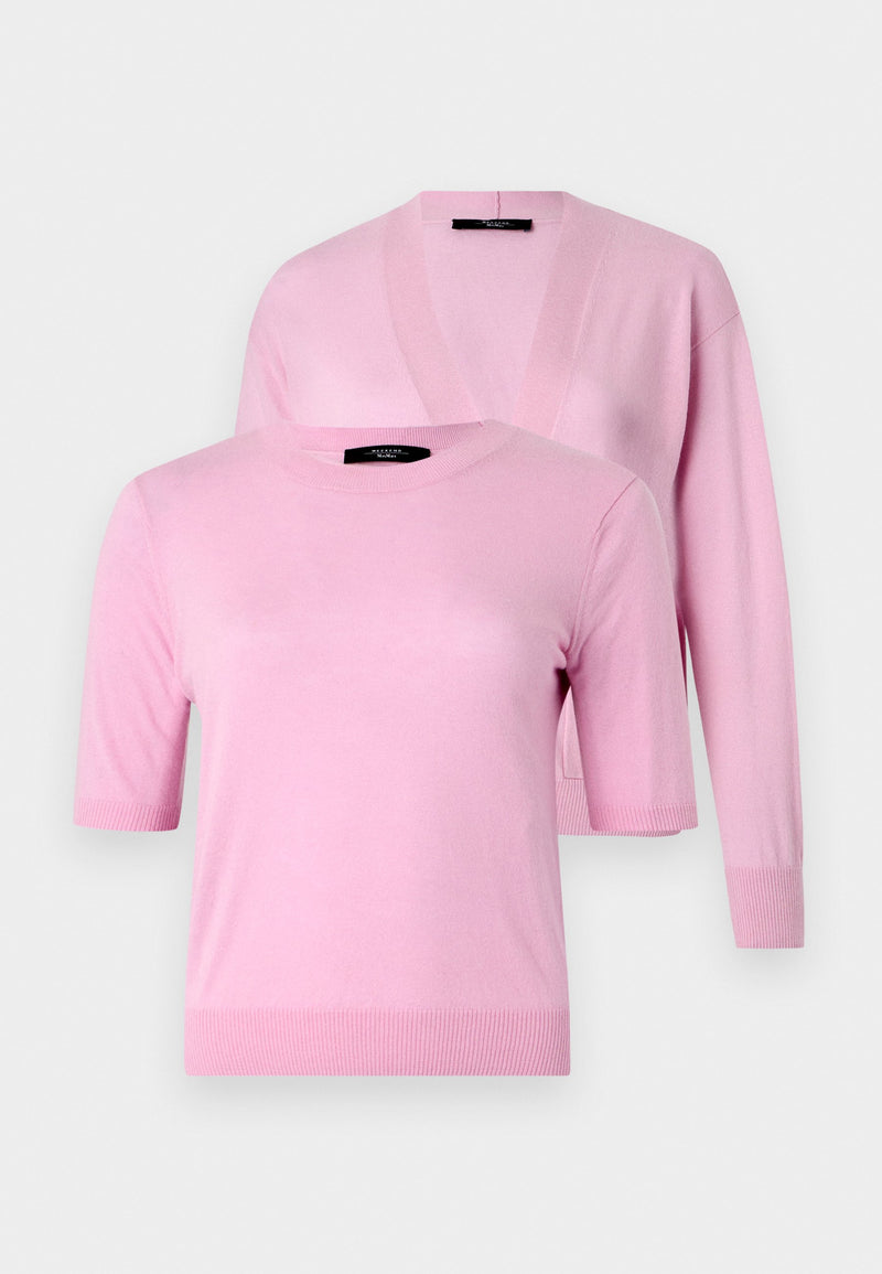 Twin Set - Decano Wool Cashmere Twin Set Pink