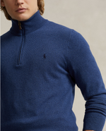 Genser - Wool Quarter-Zip Sweater Navy Heather