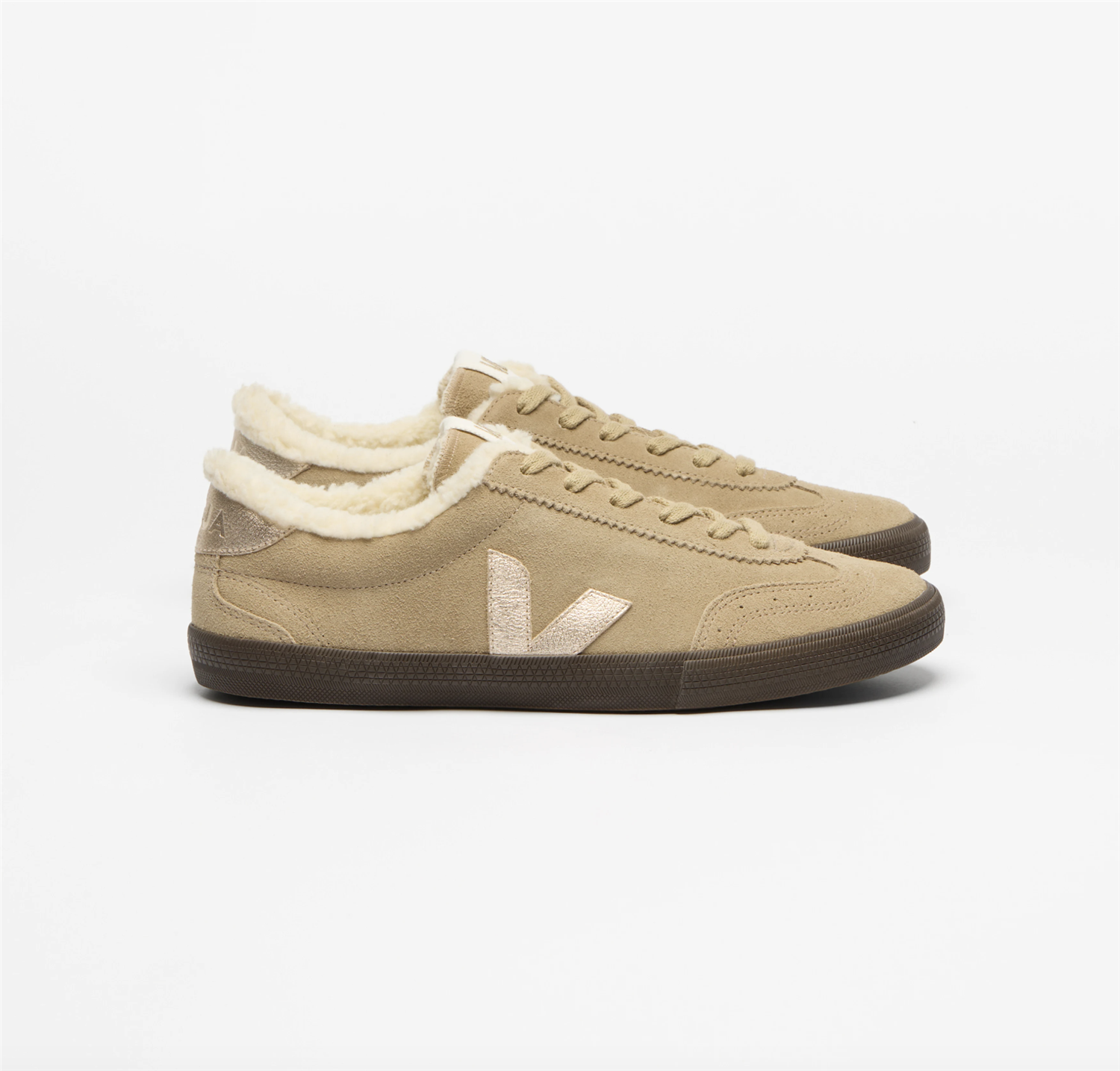 Sneakers - Volley Fured Suede Dune Platine Eagle
