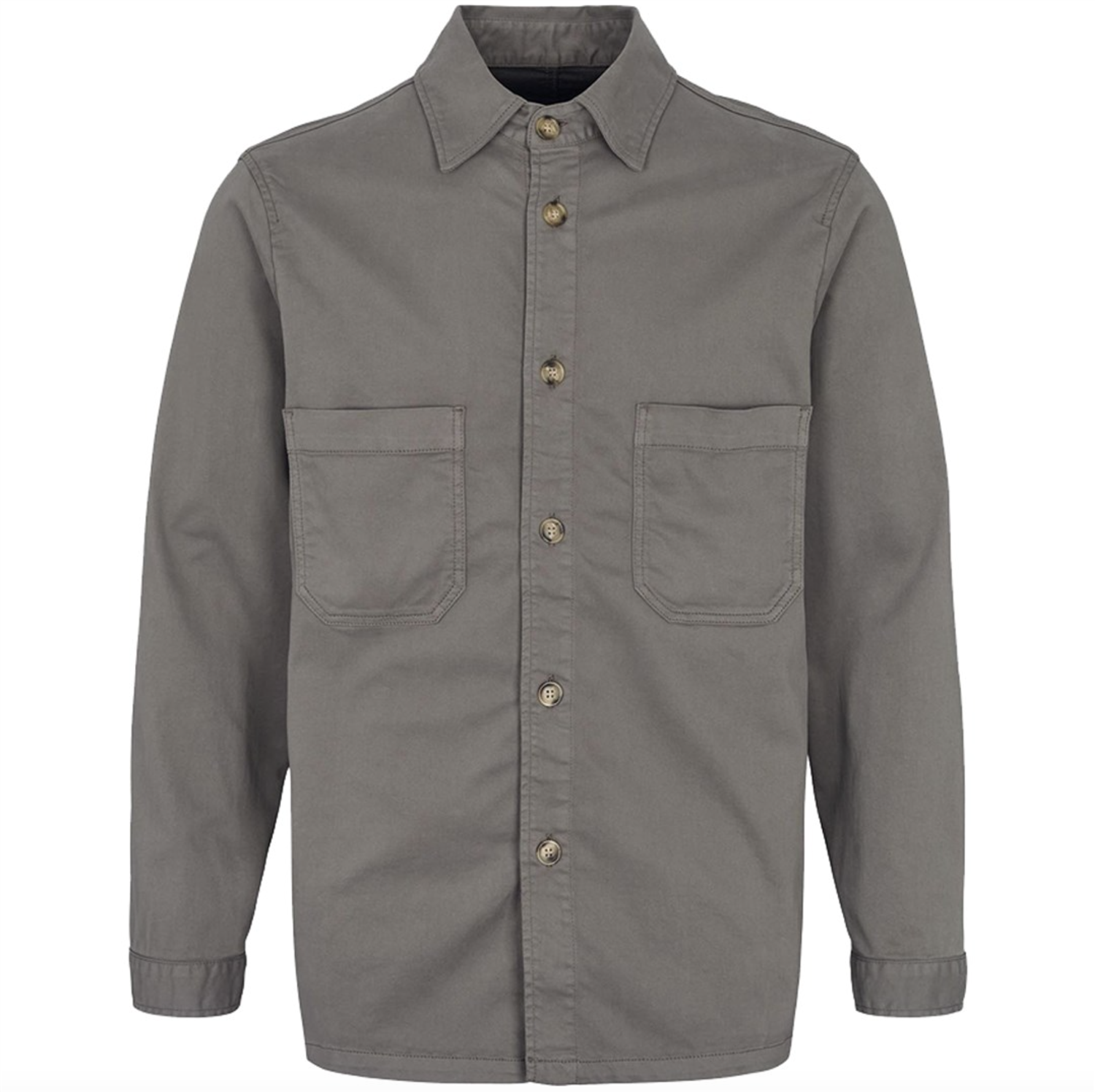 Skjorte - Anders Suede Touch Overshirt Khaki