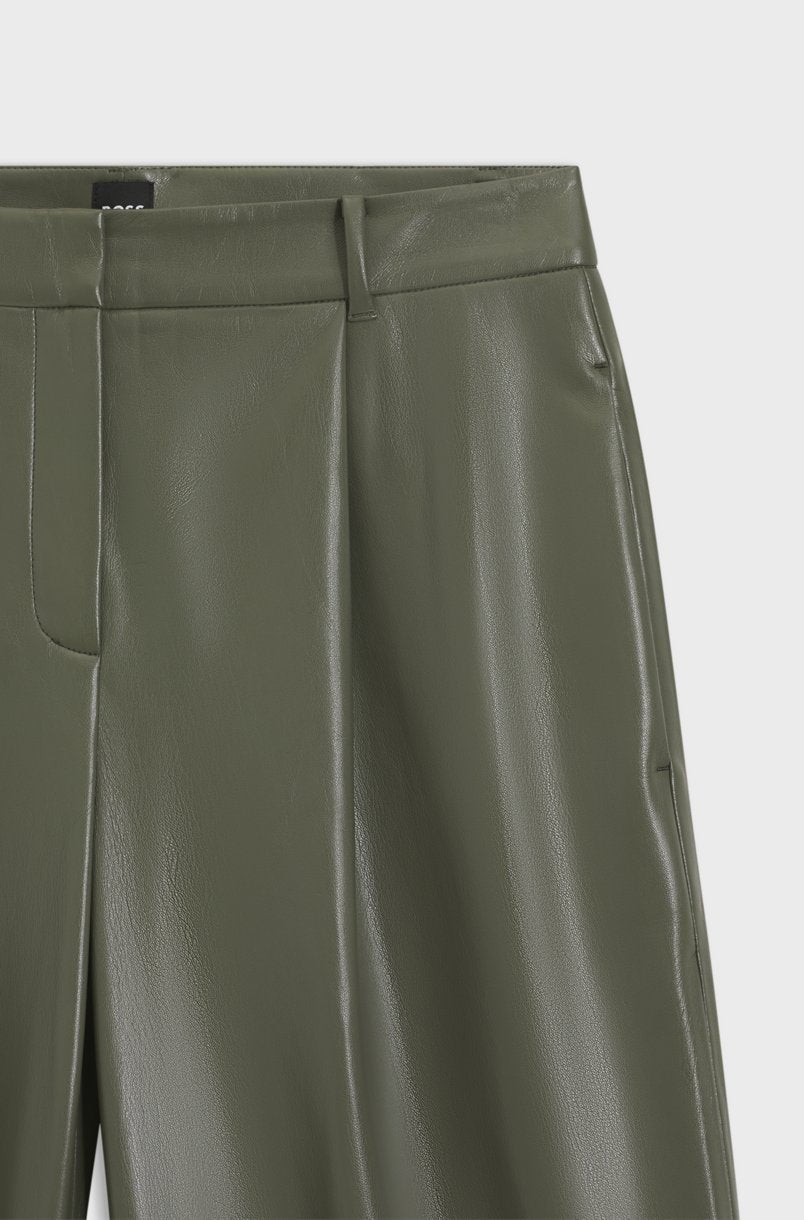 Bukse - Tiana Wide-leg trousers in faux leather