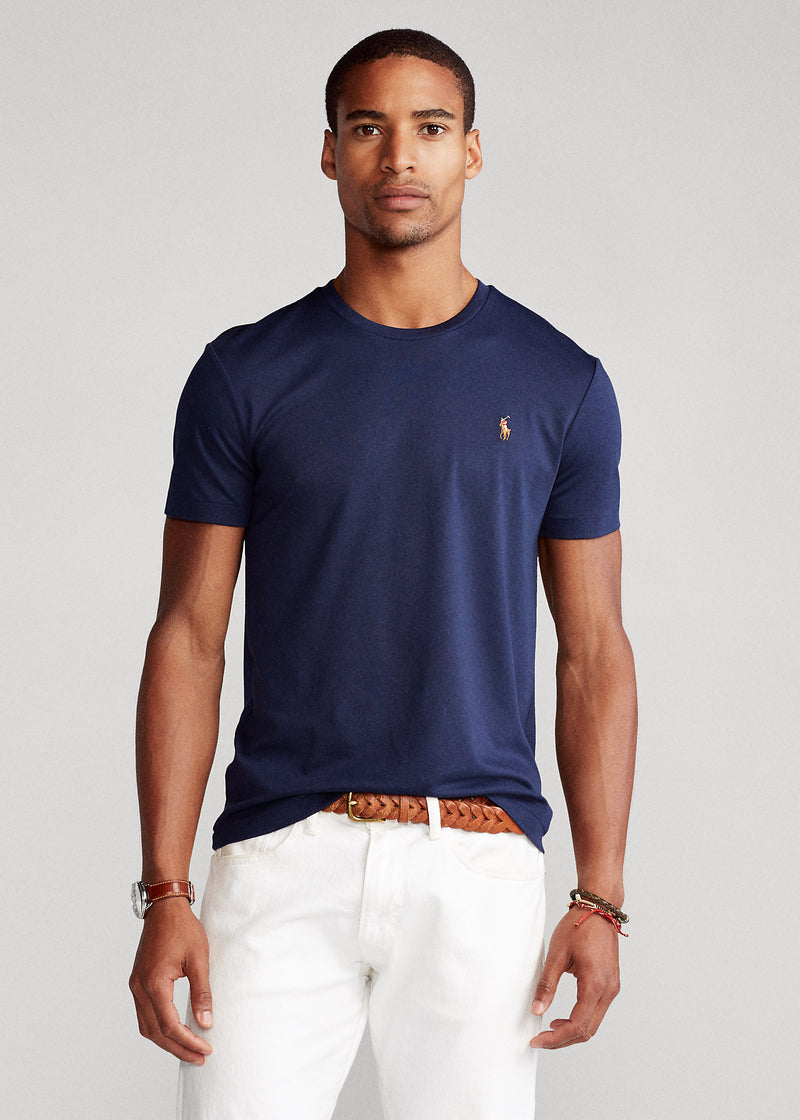 T-skjorte - Custom Slim Fit Soft Cotton T-Shirt French Navy