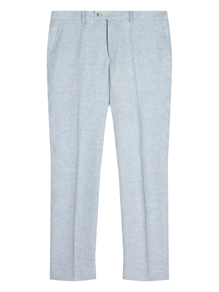 Linbukse - Trousers 100% Linen Blue