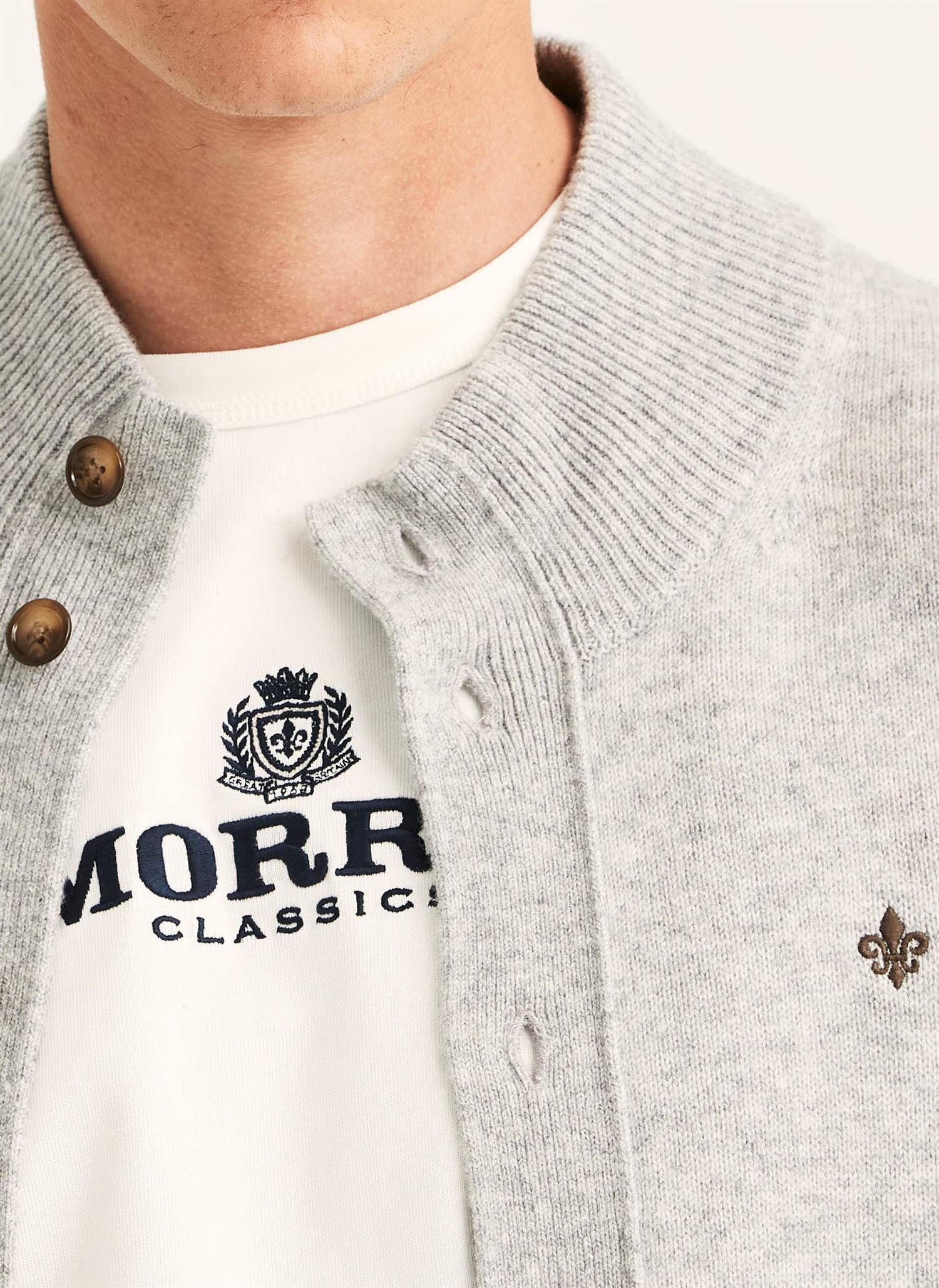 Genser - Hertford Button Cardigan Grey