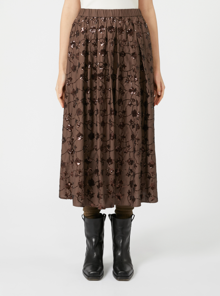 Skjørt - Tempra Sequinned Cotton Skirt