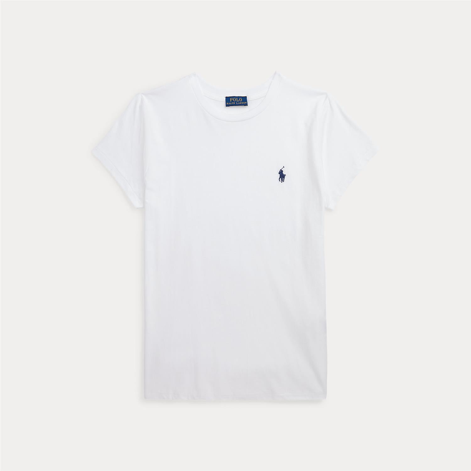Cotton Jersey Crewneck Tee White