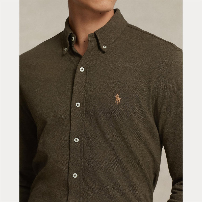 Skjorte - Featherweight Mesh Shirt Wilson Olive Heather