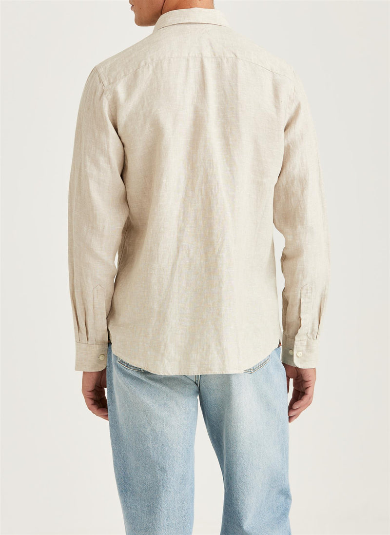 Linskjorte - Douglas Linen Shirt-Classic Fit Khaki