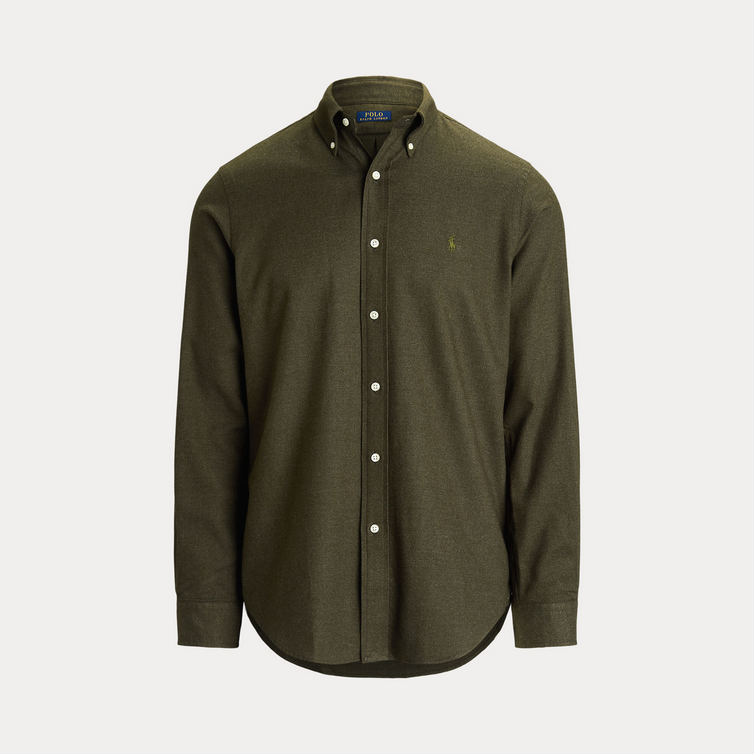 Skjorte - Custom Fit Performence Twill Shirt Loden Heather