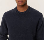 Genser - Gary Fleck Wool Rib Rollneck Dark Navy