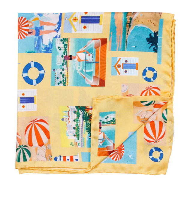 Tørkle - Pocket Square  Miami Beach Twill 200 Yellow