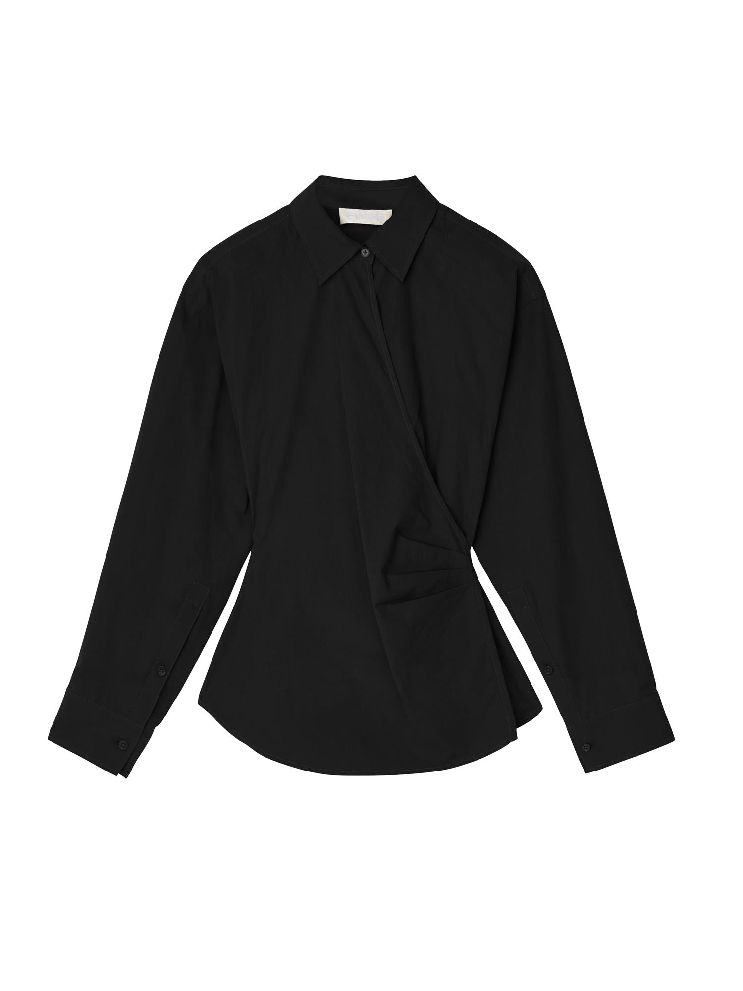 Skjorte - Wrap Shirt Jet Black