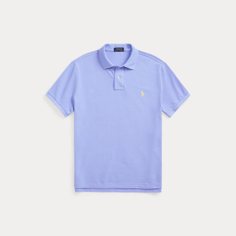 Pique - Custom Slim Fit Mesh Polo Shirt Lafayette Blue