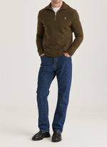 Genser - Hertford Half Zip Olive