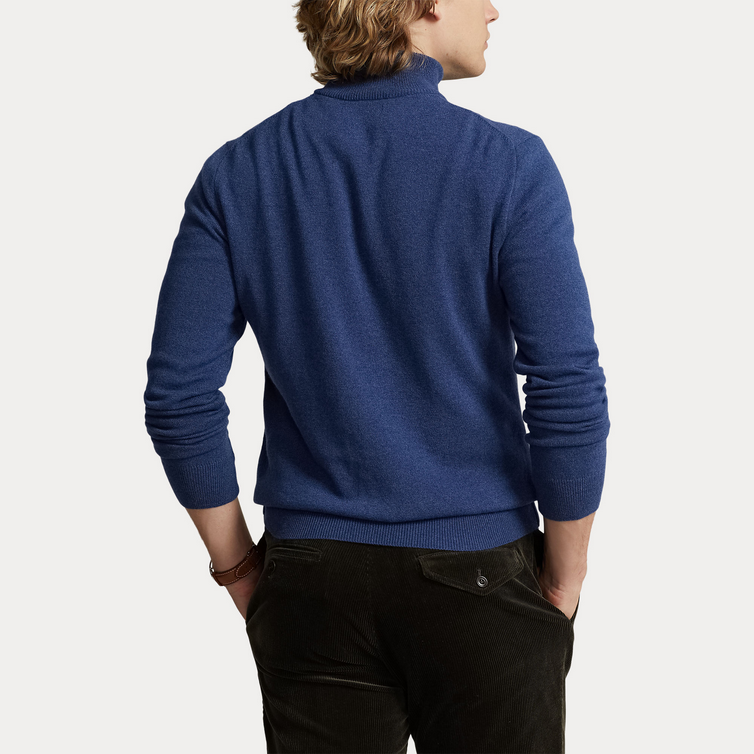 Genser - Wool Quarter-Zip Sweater Navy Heather