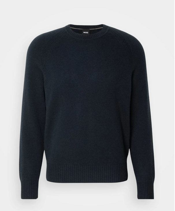 Genser - Emalvo Crew-Neck Sweater Pure Cashmere Dark Blue