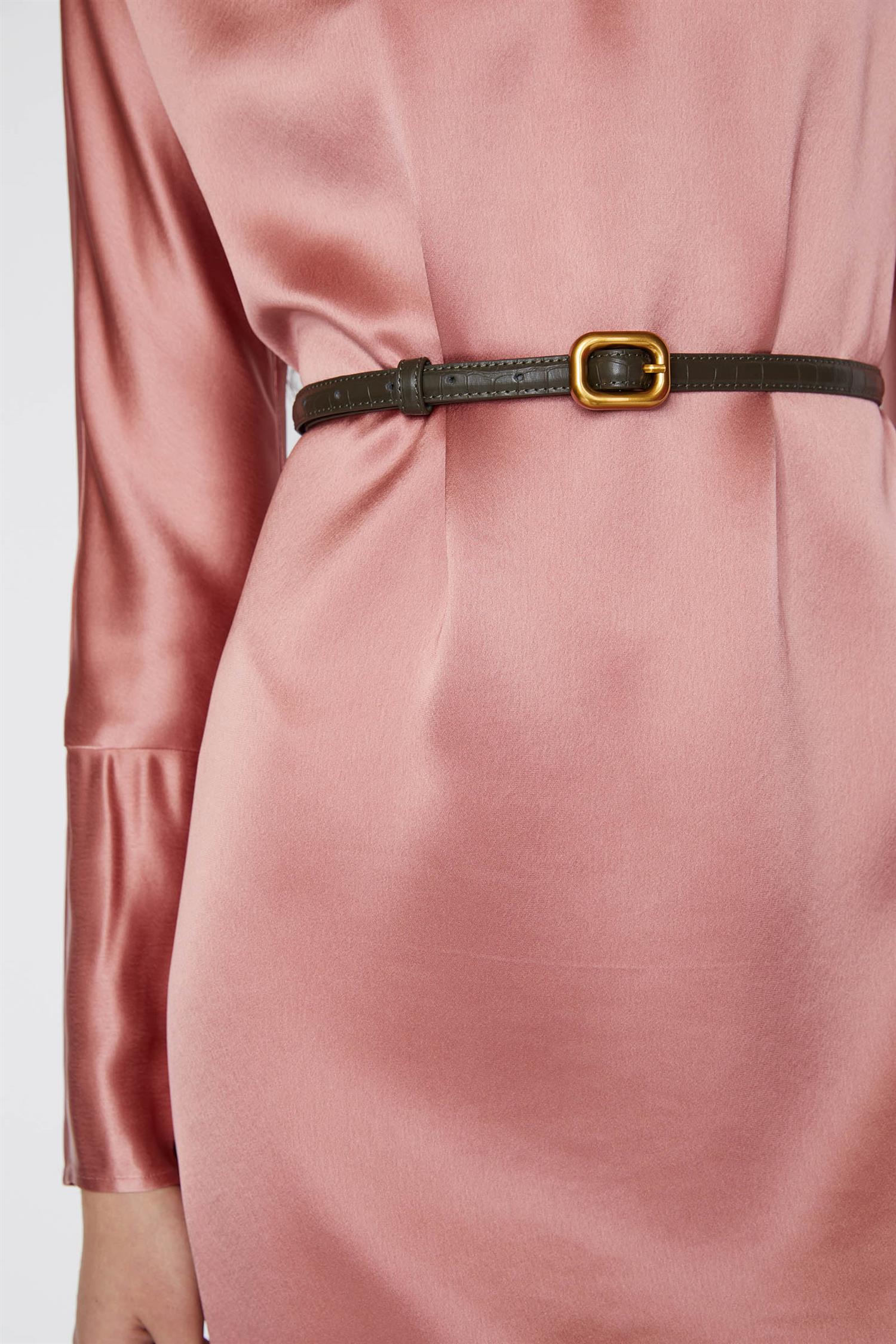 Belte - Belt In Eco Leather Ivy Green Fabbia Oro