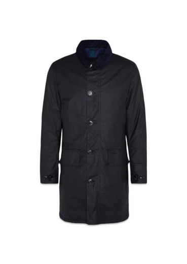 Ytterjakke - Wax Mac Jacket Black Greenlock Tartan