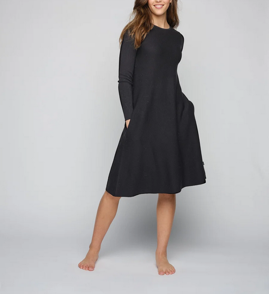 Kjole - Cecilie Merino Dress Black