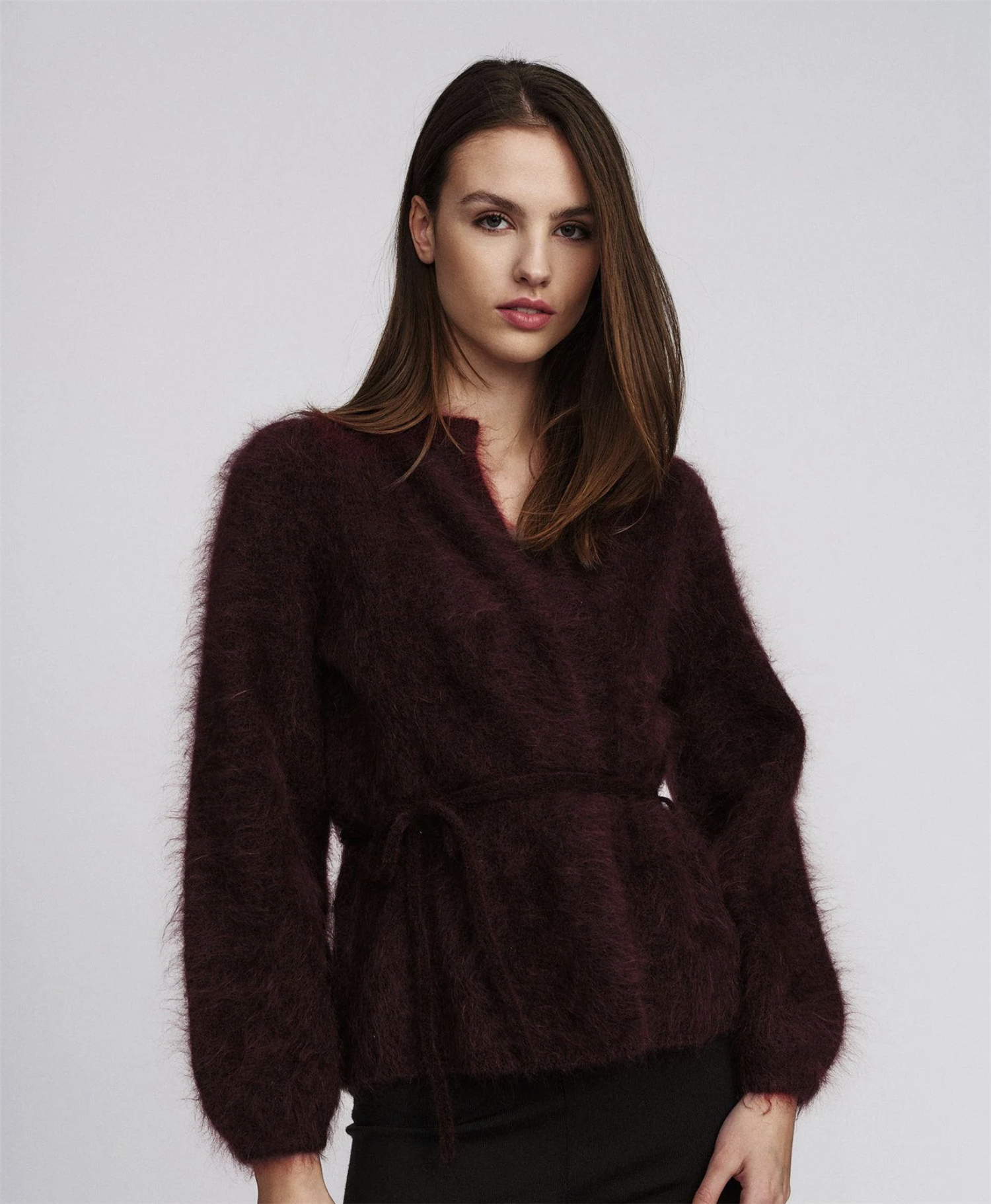 Cardigan - Fredrikke Chunky Cardigan Oxblood