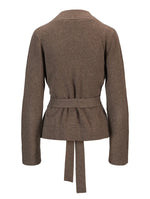 Cardigan - Cat Cashmere Cardigan Brown Melange