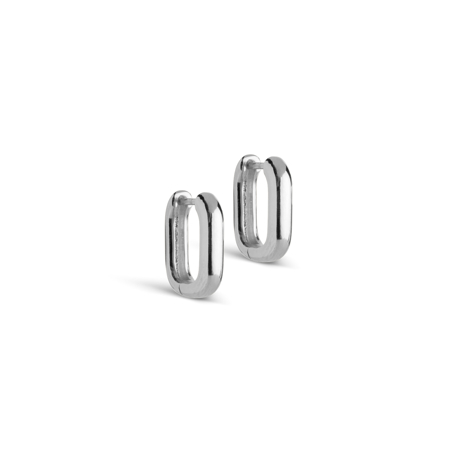Øredobber - Square Hoops 15 mm Silver