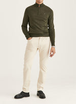 Genser - Merino John Zip Olive