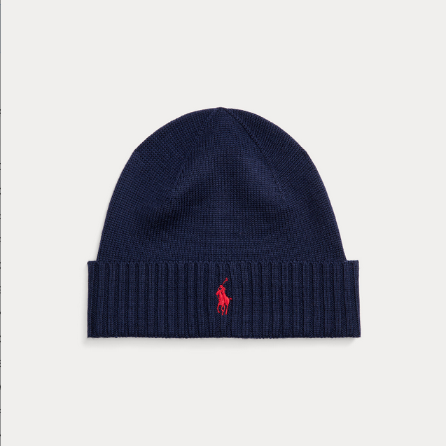 Lue - Signature Pony Wool Beanie Navy