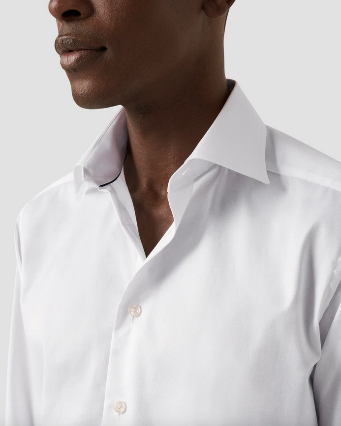 Skjorte - White Signature Twill Shirt Contemporary Fit