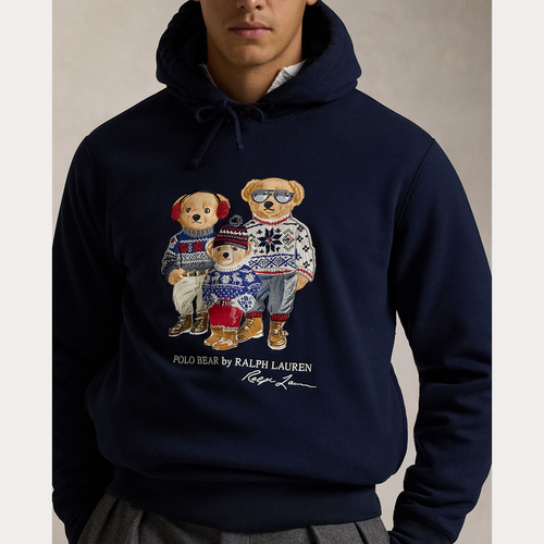 Genser - Polo Bear Family Fleece Hoodie Navy