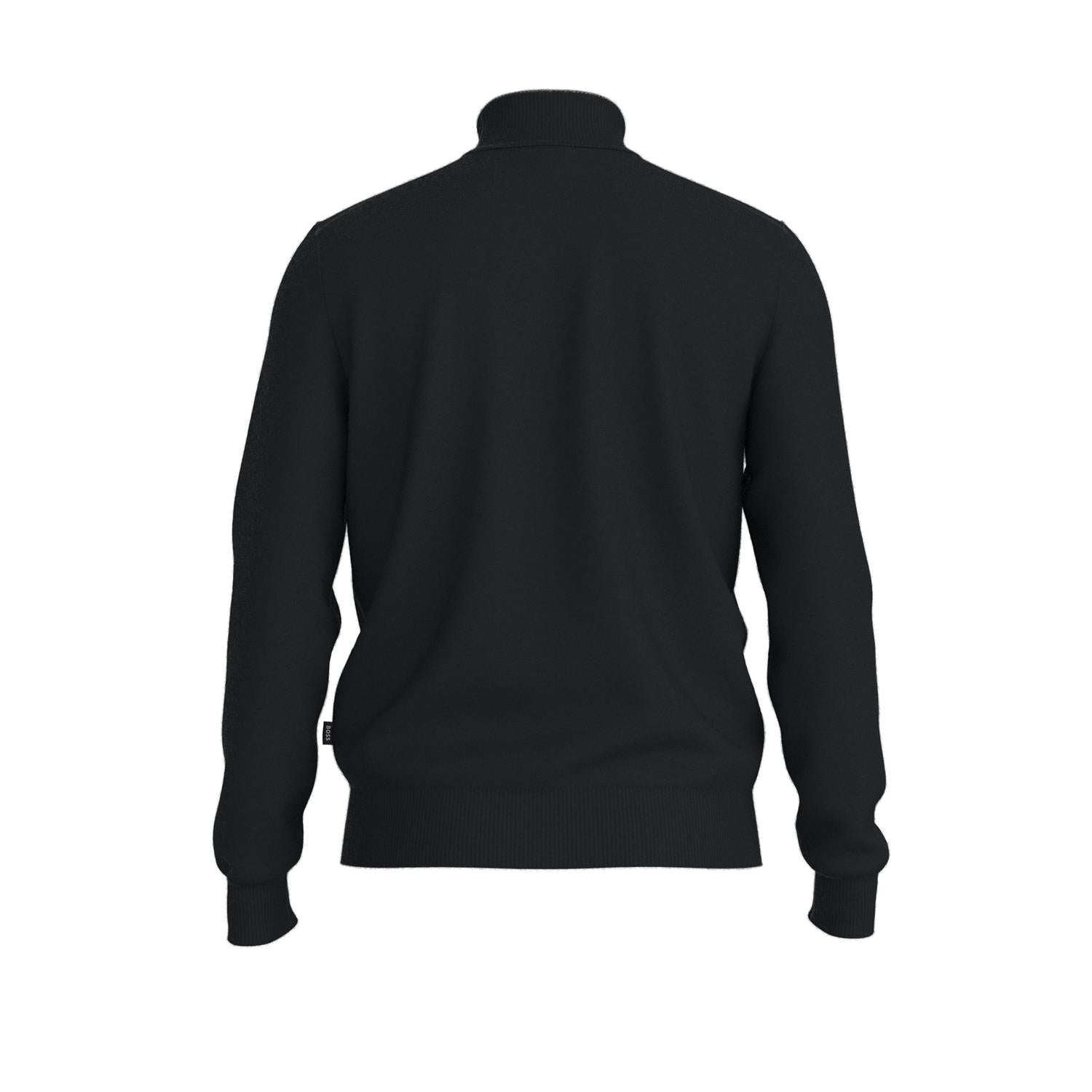 Genser - Hemarlo Wool Cashmere Half Zip Sweater Black
