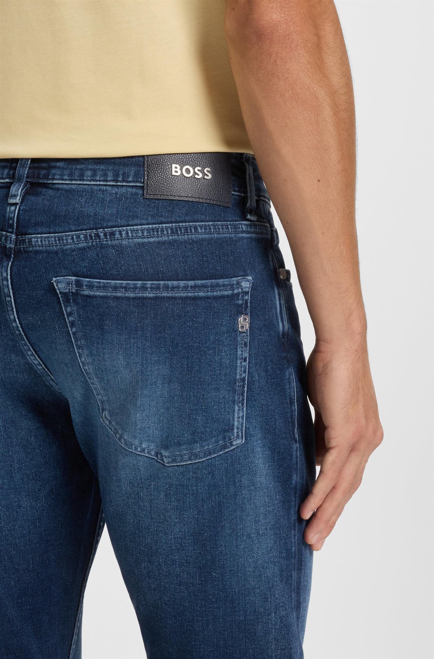 Jeans -  Delaware slim-fit jeans in blue soft-touch denim
