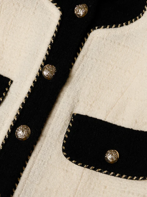 Blazer - Ragni Boucle Blazer Chalk White & Black
