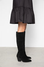 Støvletter - Wilma Knee Boot Black Suede