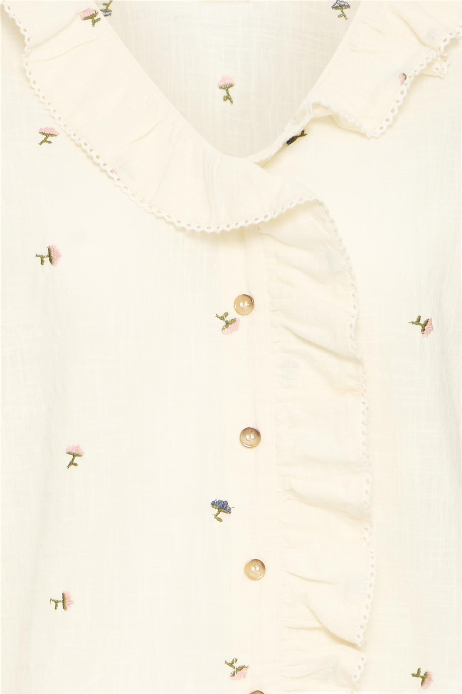 Bluse - Irmary Embroidery Flower Multi