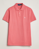Pique - Custom Slim Fit Mesh Polo Shirt Pale Red