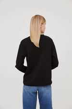 Topp - Boxy Roundneck Sweatshirt Black