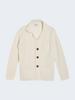 Cardigan - English Rib Button Sweater Off White