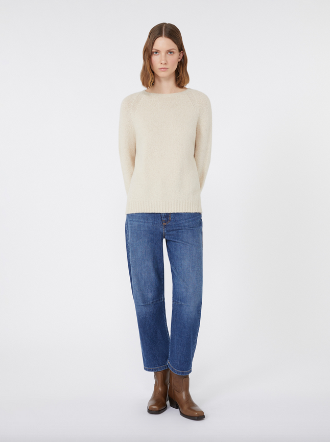 Genser - Giacci Alpaca Cotton Sweater Ivory