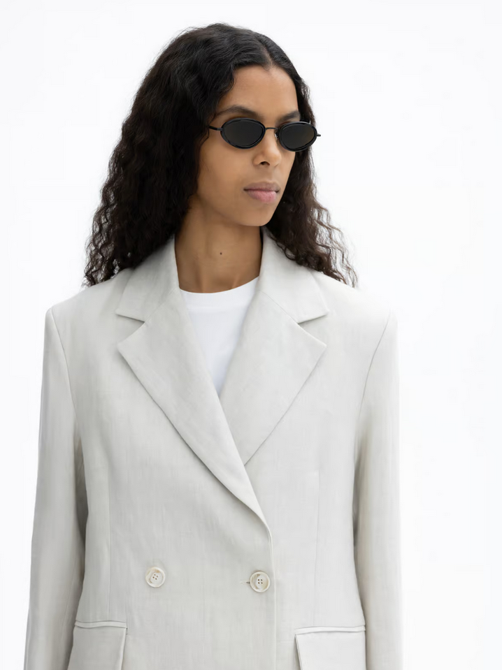 Blazer - Classic Linen Blazer Oat