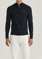 Genser - Merino John Zip Navy