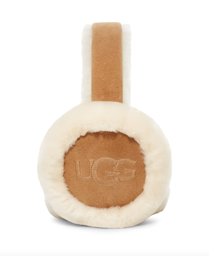 Ørevarmere - Sheepskin Embroidery Earmuff Chestut