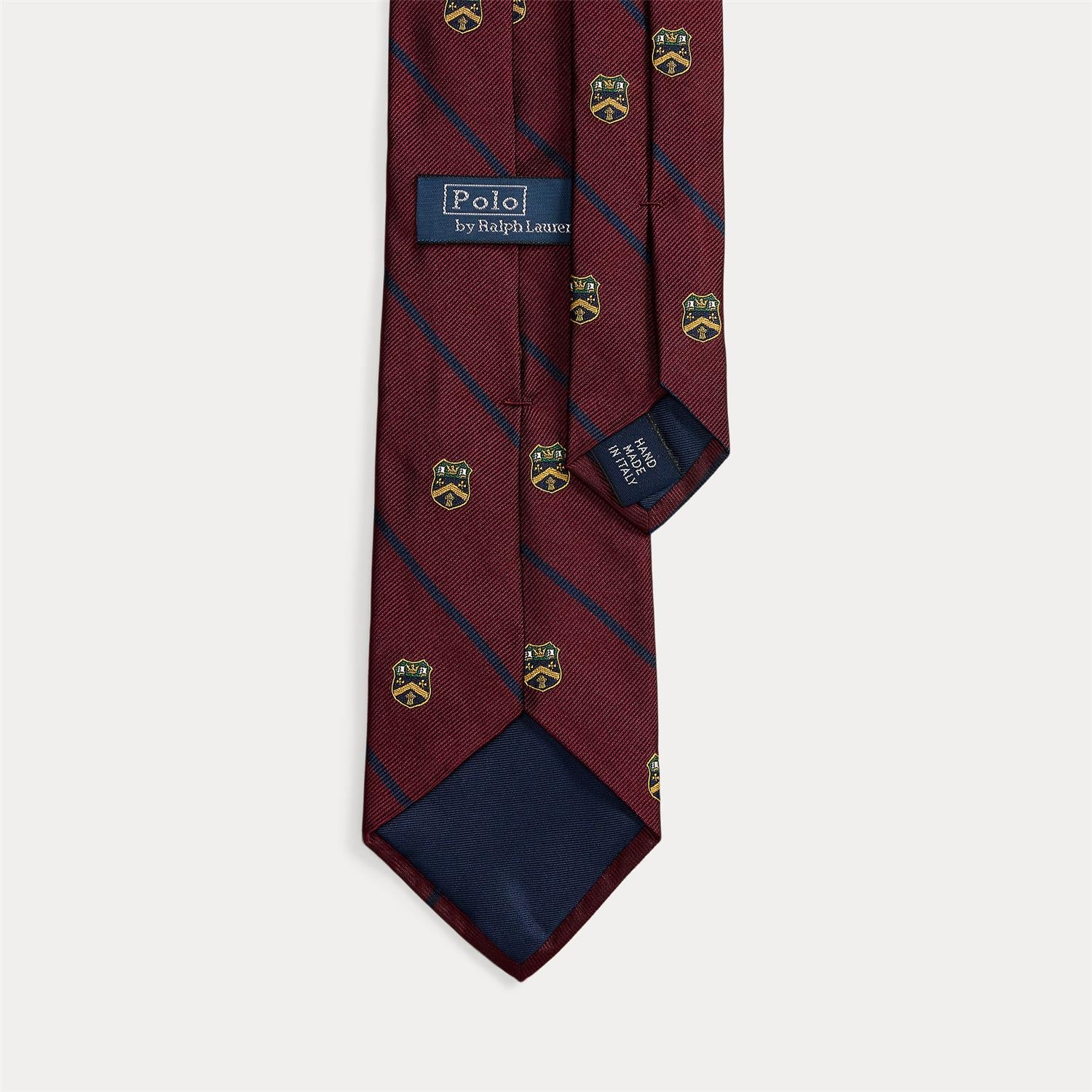 Slips - Striped Silk Repp Club Tie Wine