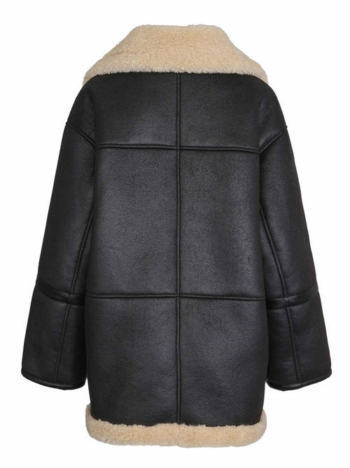 Ytterjakke - Leona Shearling Jacket Black