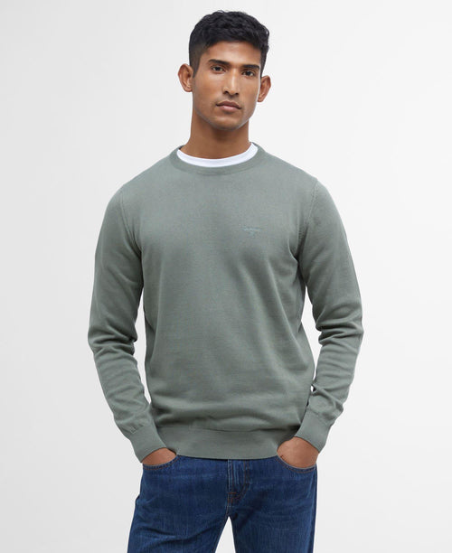 Genser - Pima Cotton Crew Neck Agave Green