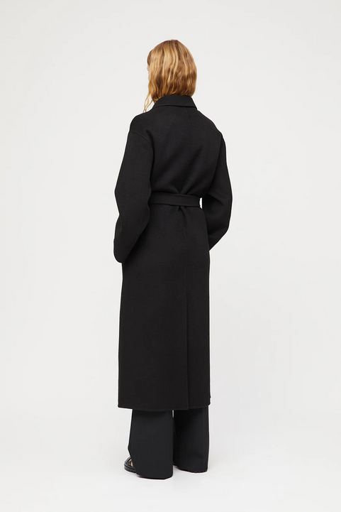 Kåpe - Double Wrap Coat Jet Black