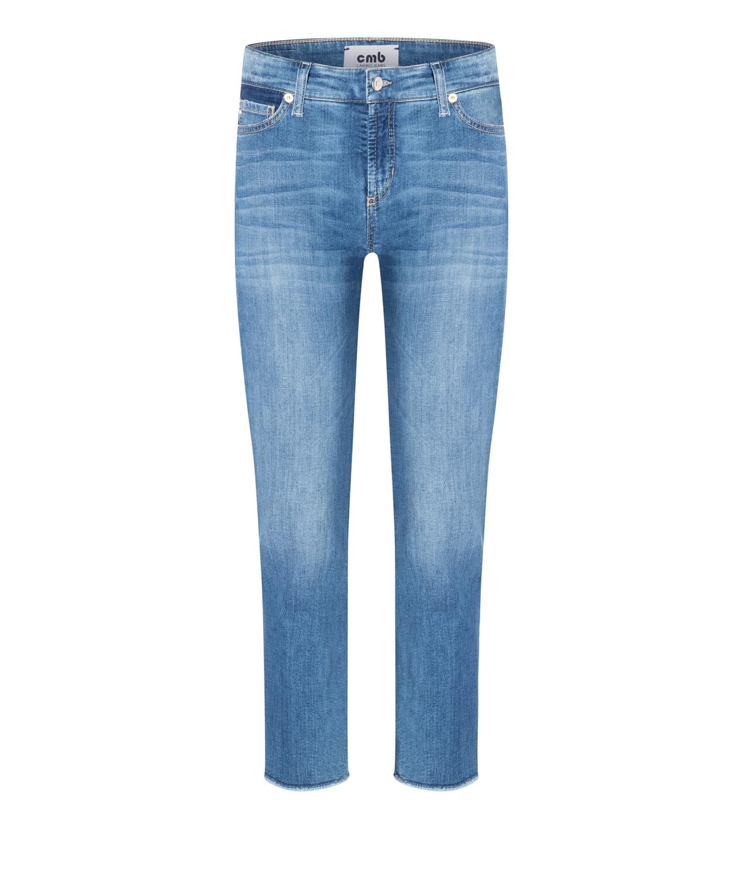 Jeans - Piper Cropped Glam Used Fringed Hem