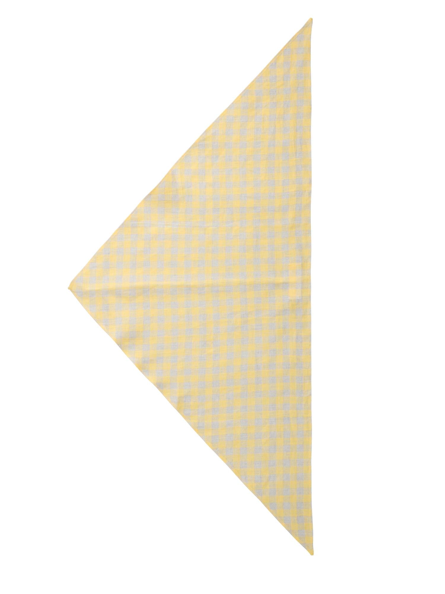 Skjerf - Poet Scarf Natural Yellow Linen Check
