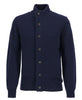 Genser - Essent Patch Zip Through Knitted Jumper Navy
